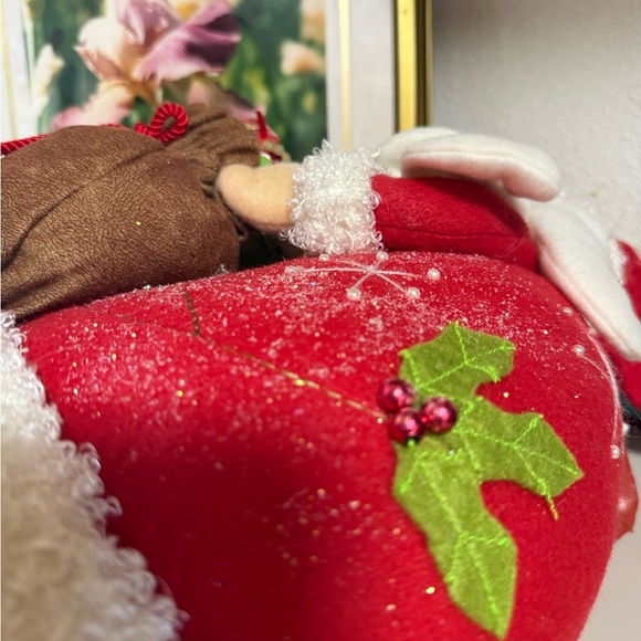 Jolly Santa Claus Decoration with Brown Gift Bag - Picture 15 of 16